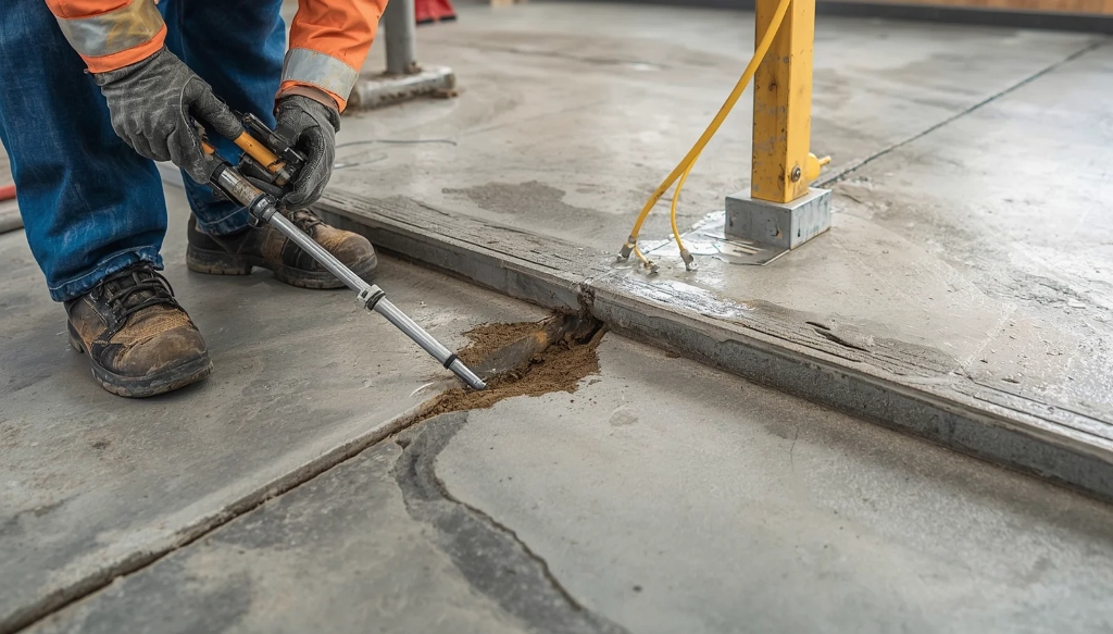 Structural Epoxy Injection Lance and Crack Preparation